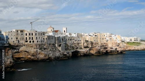 Panoramic view of Polignano. Puglia. Italy. 