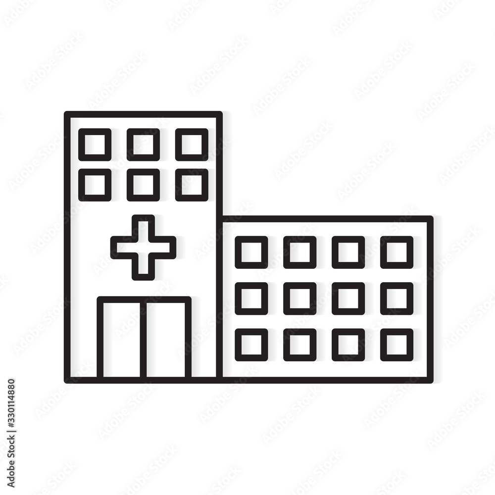 hospital building icon- vector illustration hospital building icon- vector illustration