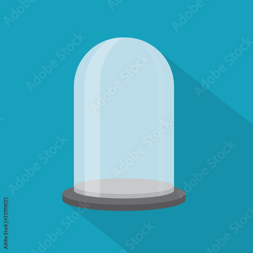 transparent glass dome icon- vector illustration