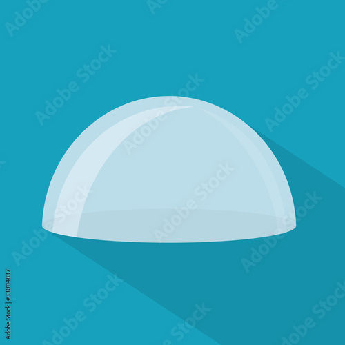 transparent glass dome icon- vector illustration © chrupka