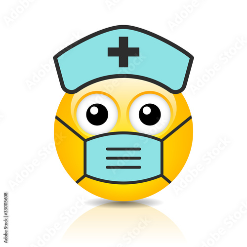 Emoticon in nurse unifrom