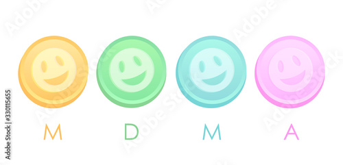 Mdma or ecstasy tablets icon