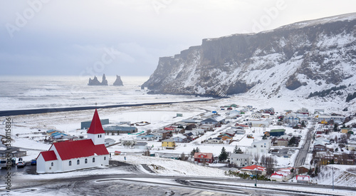 Photography Village of Vik is on the south coast of Iceland.
