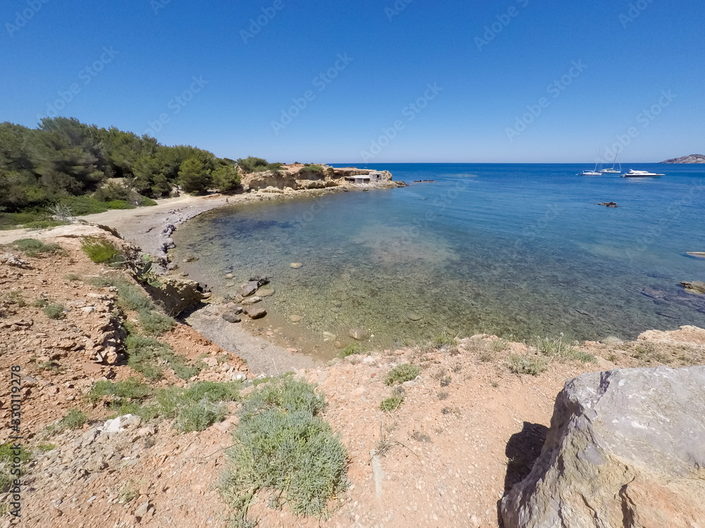 Ibiza Balearic islands Spain Es Pou des Lleo cove