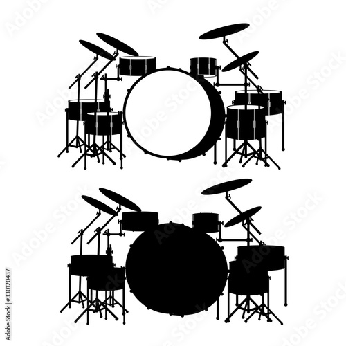 drum_kit_silhouette_set