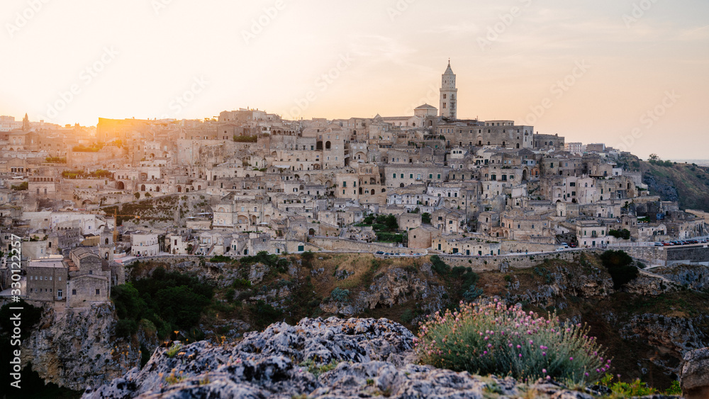 Obraz premium Sunset at Sassi di Matera, Basilicata, Italy
