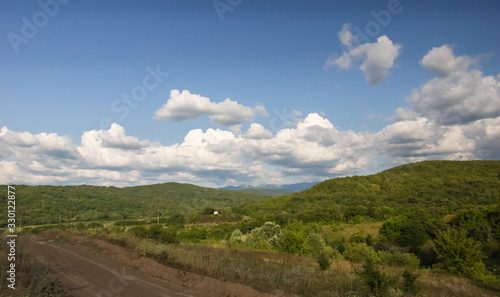 Crimean mountain landscape at summer day