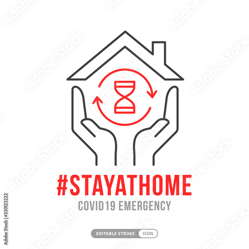 staying at home with self quarantine to help slow outbreak and protect virus spread.