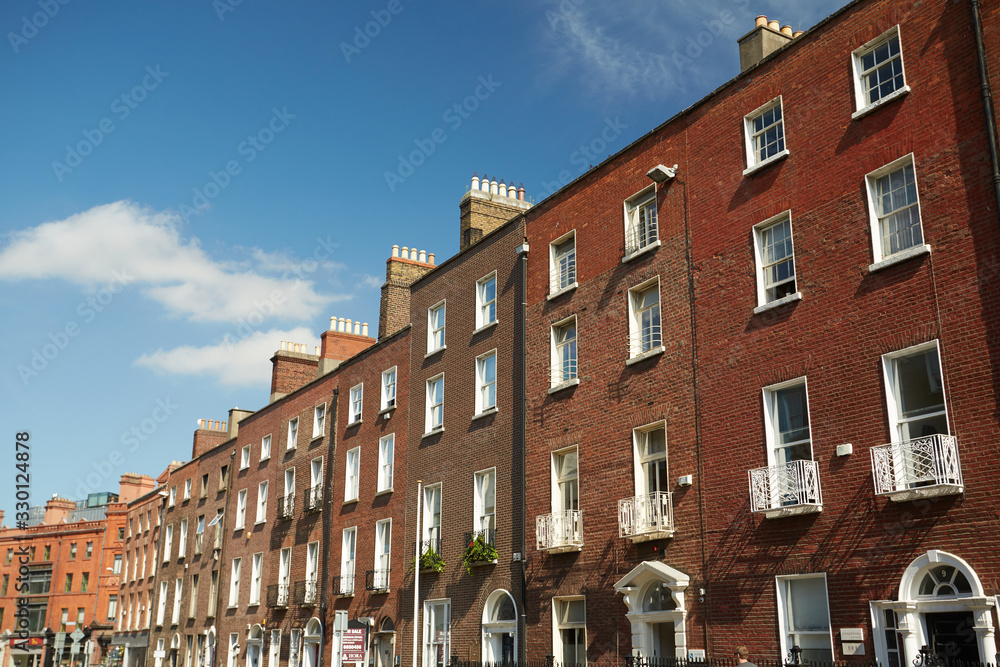 Fototapeta premium The Georgian area of Dublin, Ireland