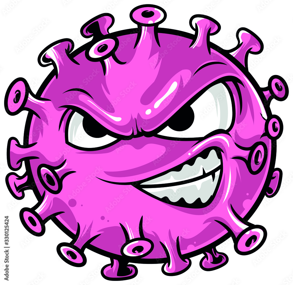 Virus Illustration Hand Drawn Cartoon Style Virus Illustration Hand Drawn Cartoon Style