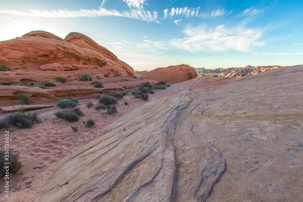 Nevada Landscape. Desert landscape at the Valley Of Fire State Park located about one hour from Las Vegas, Nevada.