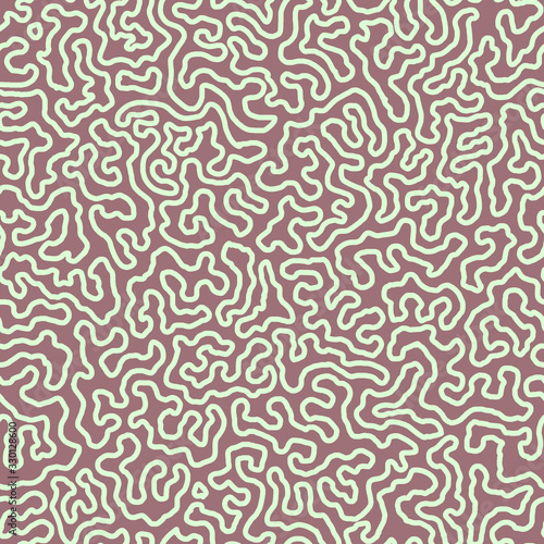 Labyrinth abstraction seamless pattren. Simple curved line. Modern and stylish. Design for wallpaper, fabric, textile, websites, shops, labels.