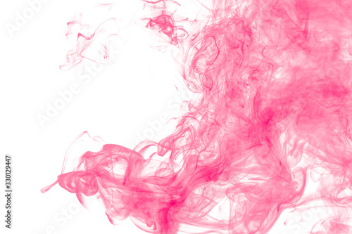 red, abstract smoke on a white background