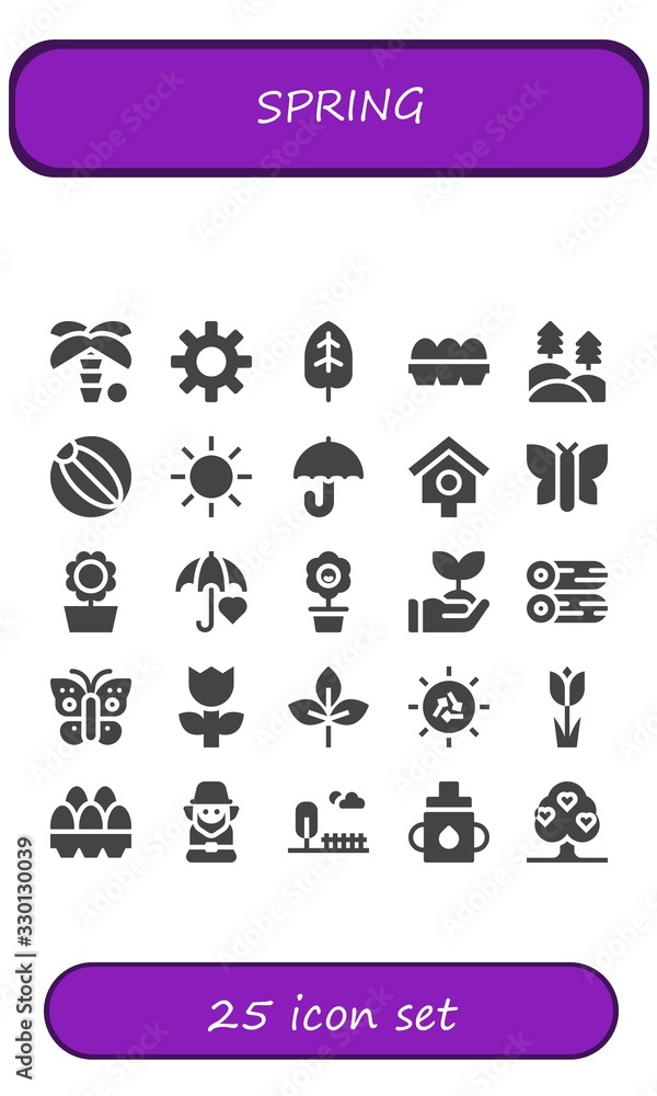 spring icon set spring icon set