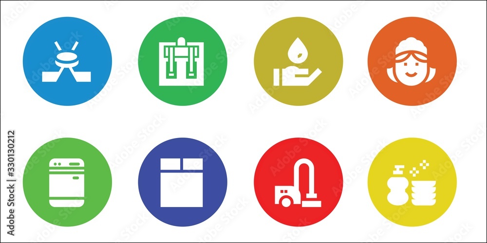 Modern Simple Set of washer Vector filled Icons Modern Simple Set of washer Vector filled Icons