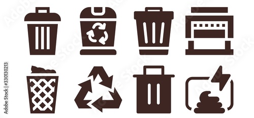 bin icon set