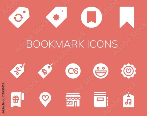 bookmark icon set