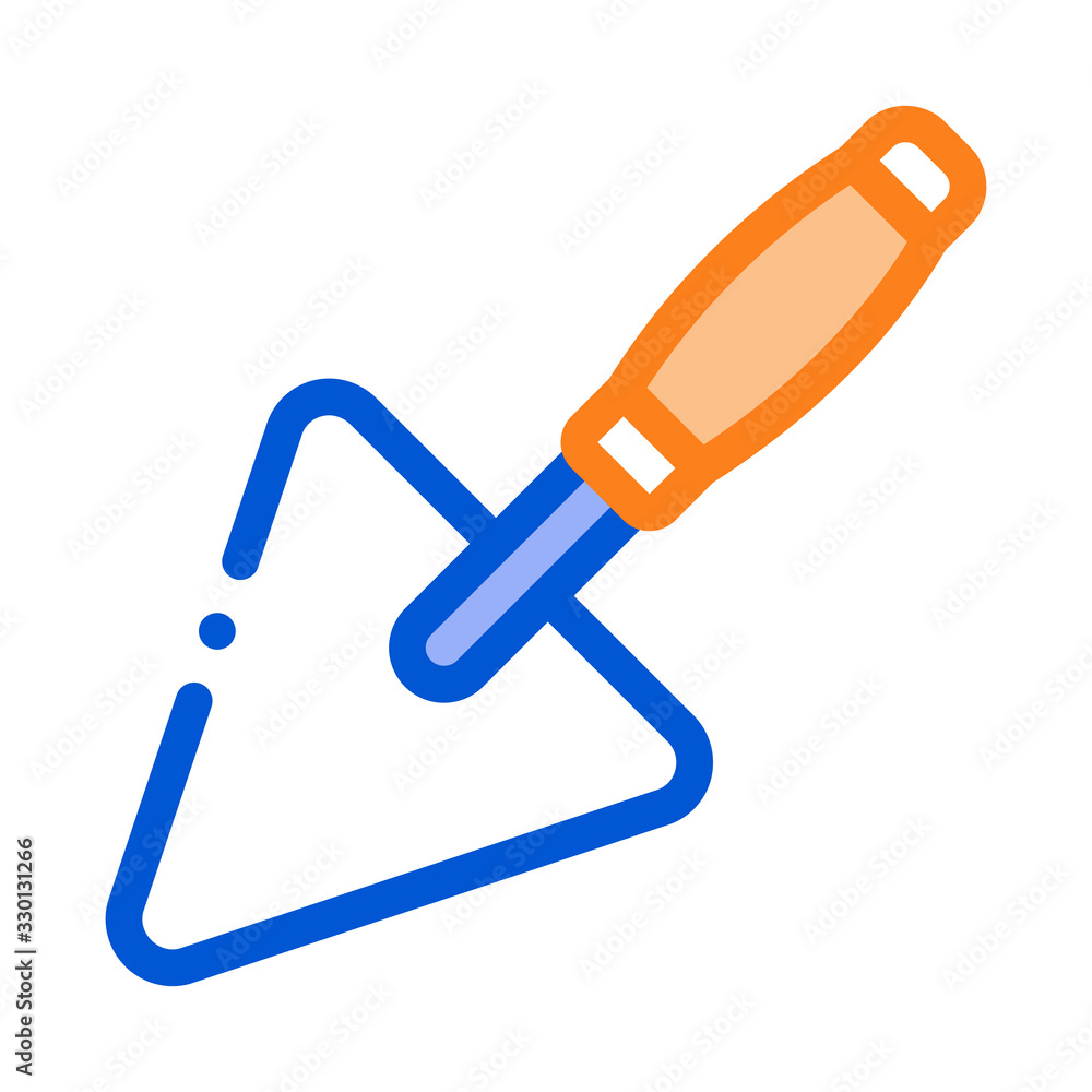 Plastering Trowel Icon Vector. Outline Plastering Trowel Sign. Color Isolated Contour Symbol Illustration Plastering Trowel Icon Vector. Outline Plastering Trowel Sign. Color Isolated Contour Symbol Illustration