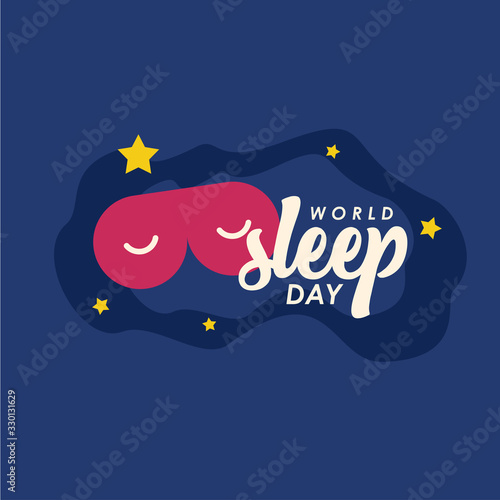 World Sleep Day Vector For Banner Print