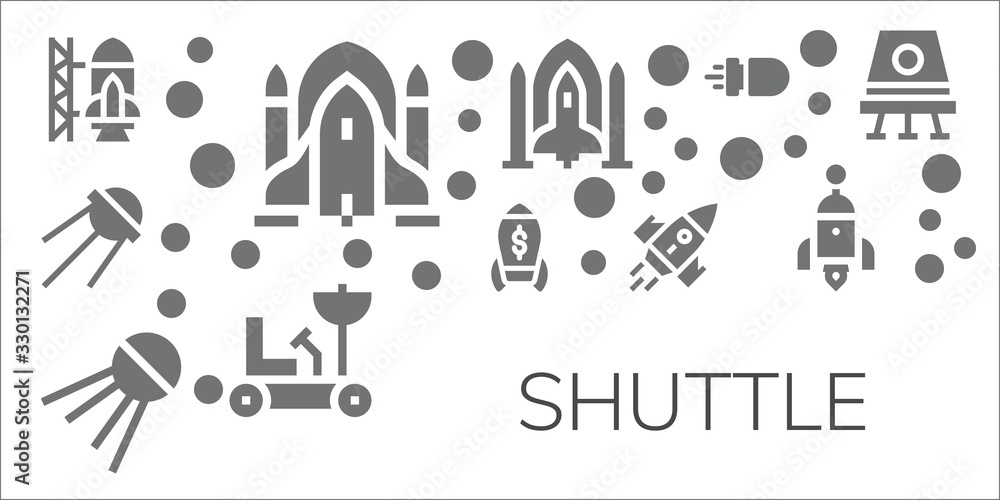 shuttle icon set shuttle icon set