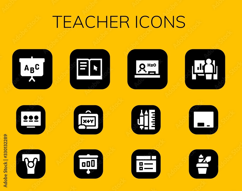 Modern Simple Set of teacher Vector filled Icons Modern Simple Set of teacher Vector filled Icons