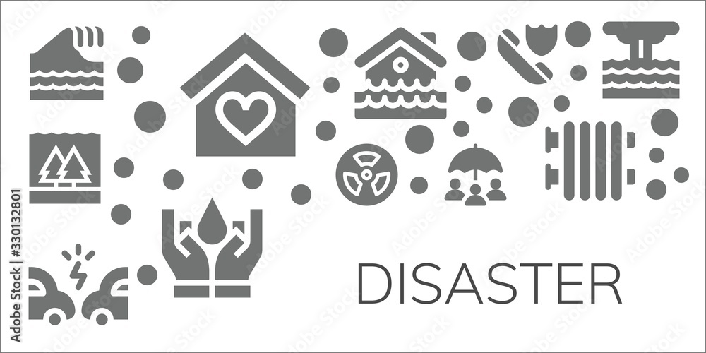 disaster icon set disaster icon set
