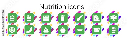 nutrition icon set