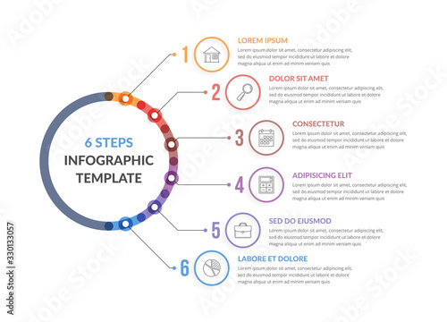 Infographic Template with Six Elements