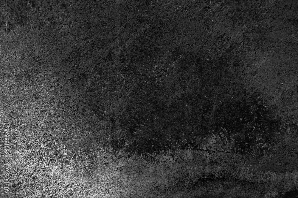Obraz premium Abstract black background. Black stucco texture. Dark rough surface.