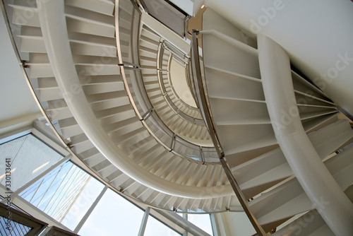 Contemporary architecture with spiral staircase