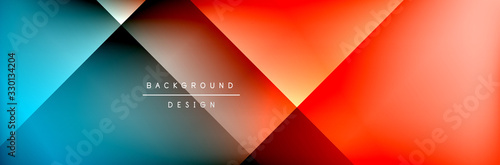Abstract background - squares and lines composition created with lights and shadows. Technology or business digital template