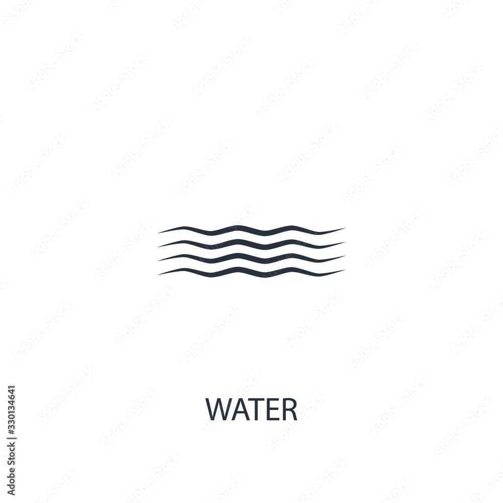 Water icon. Simple ecology element illustration.