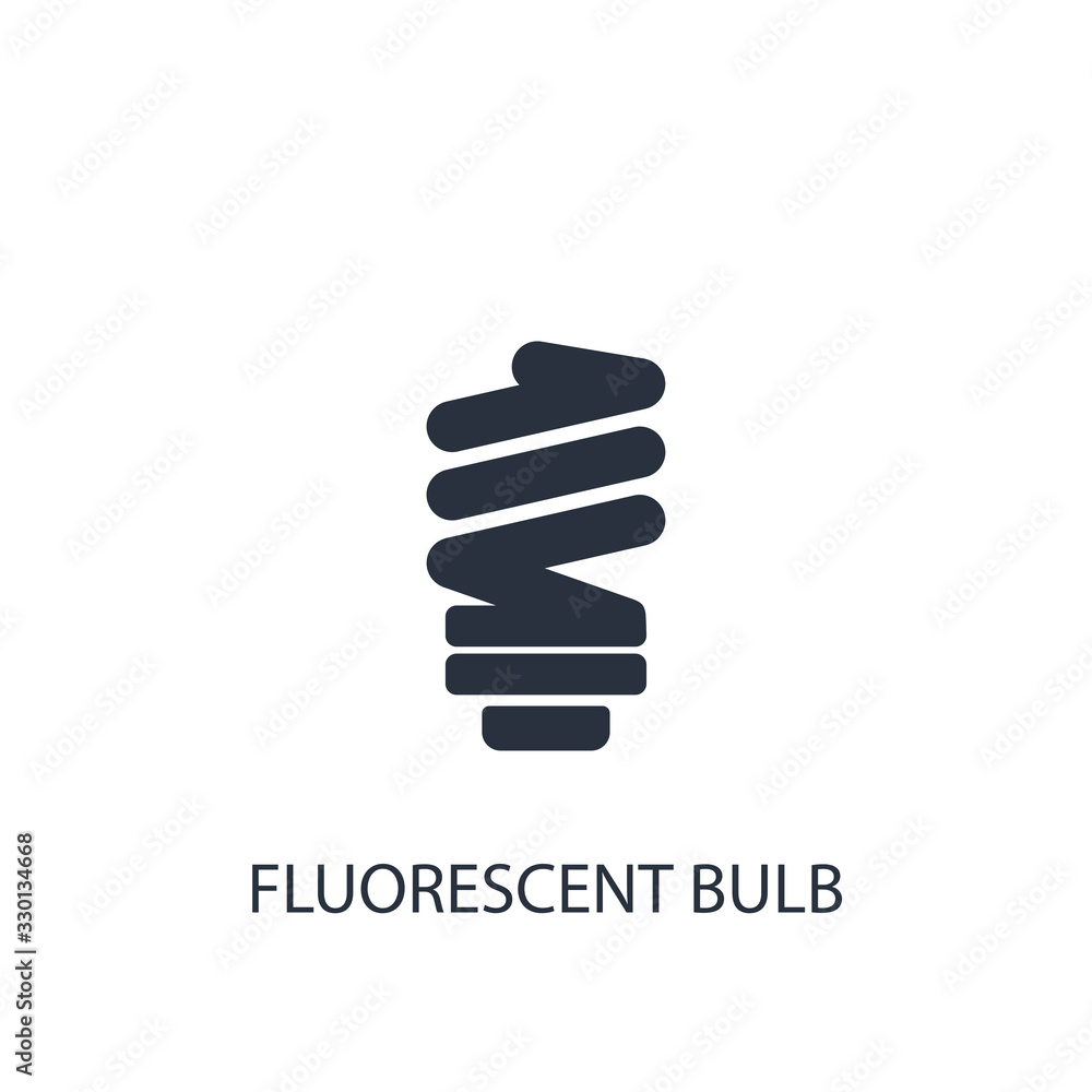 Fluorescent bulb icon. Simple ecology element illustration. Fluorescent bulb icon. Simple ecology element illustration.