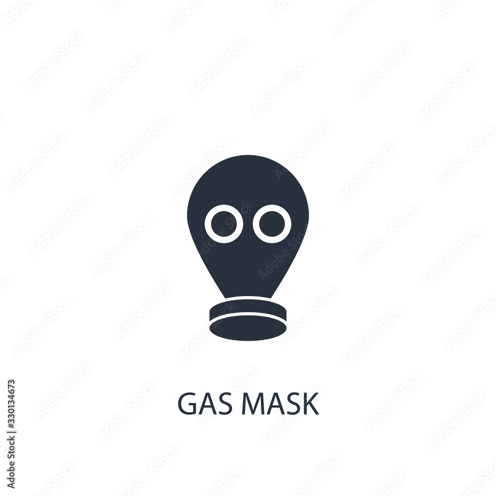 Gas mask icon. Simple ecology element illustration. Gas mask icon. Simple ecology element illustration.