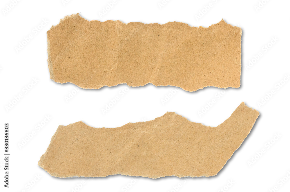 torn paper isolated on white background with clipping path.