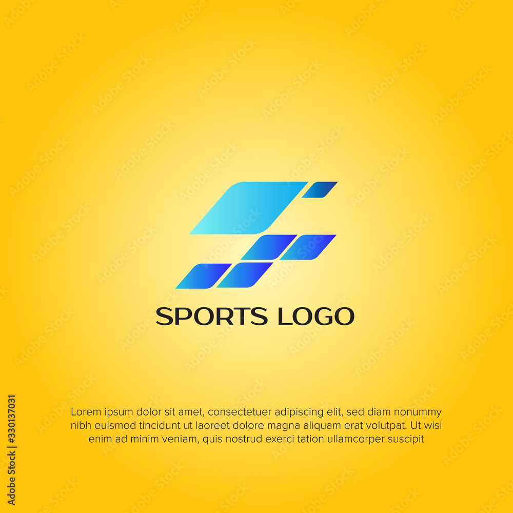 Obraz premium racing flag Sport Logo Template