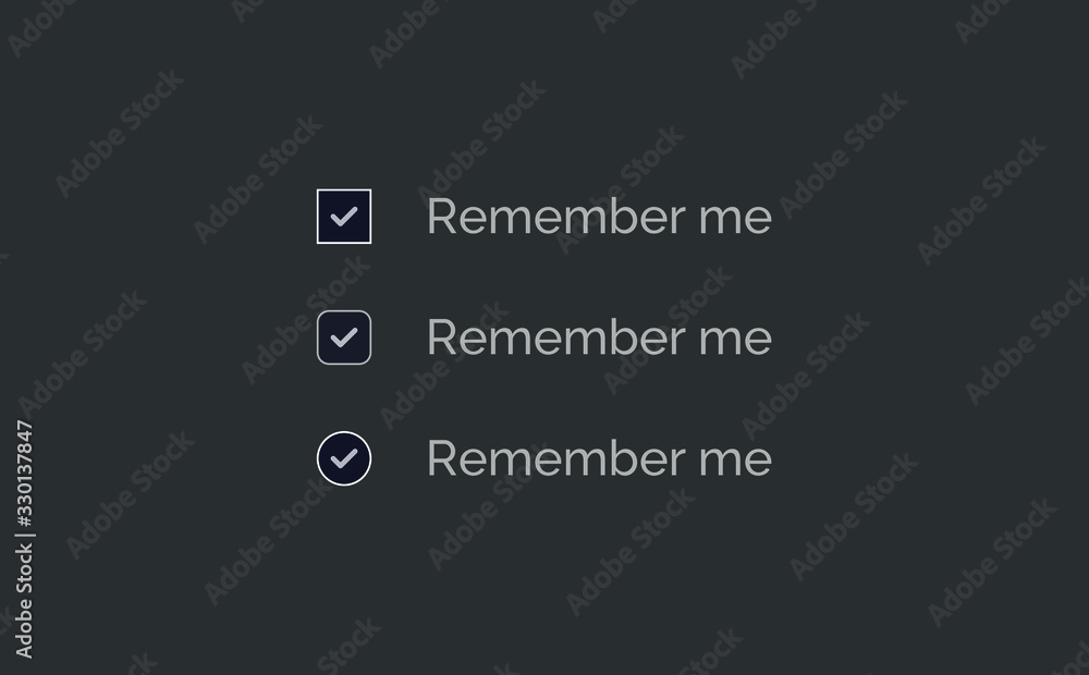 Vector login interface - remember me set Vector login interface - remember me set