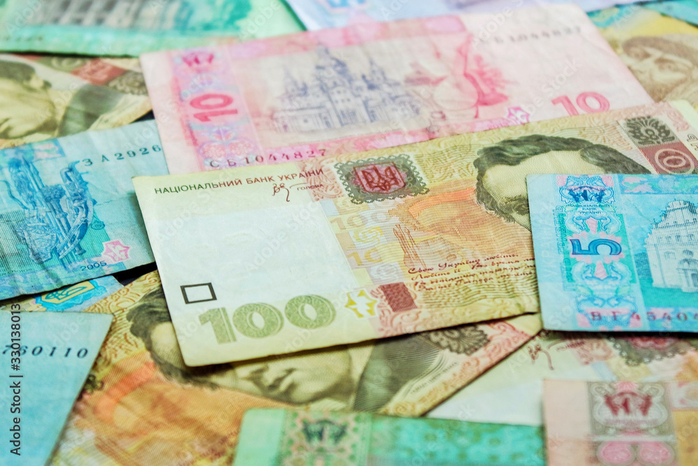 Obraz premium hryvnia background