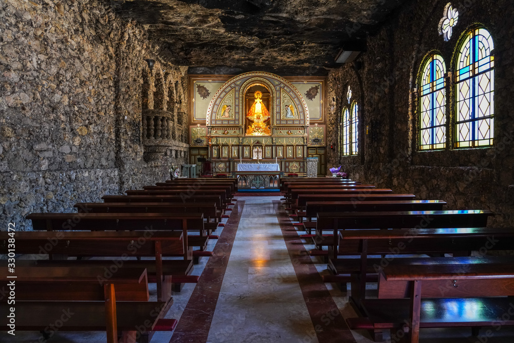 Interior of the Sanctuary of Hope in Calasparra, Murcia region in Spain