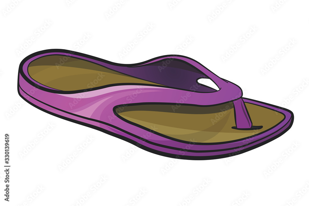 Sandal.Vector cartoon illustration isolated on white background. Sandal.Vector cartoon illustration isolated on white background.
