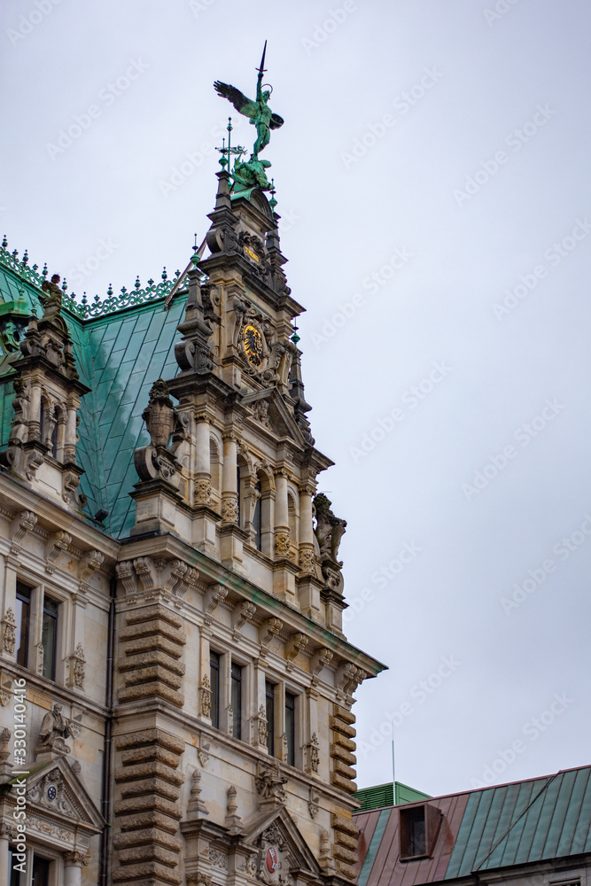 Fototapeta premium Rathaus, Hamburg