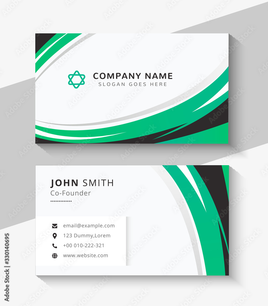 Naklejka premium Business card template design - Vector Illustration
