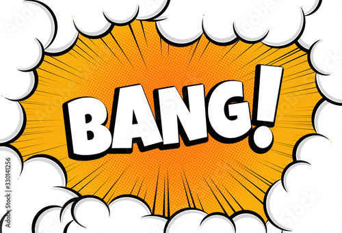 Bang! Comic Speech Bubble, Cartoon. - Vector