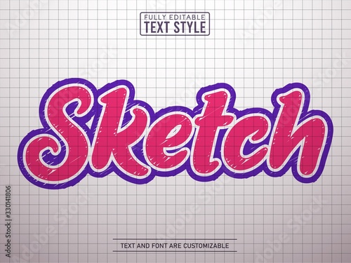 Trendy Doodle Sketch on Paper Text Effect