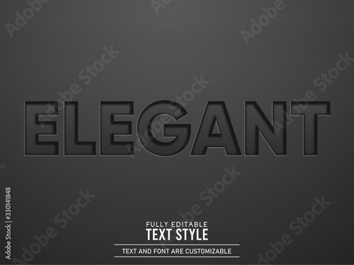 Elegant Engraved Black Leather Text Effect photo