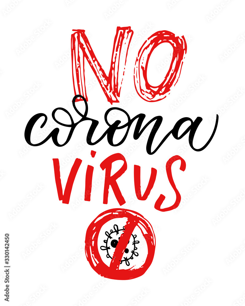Coronavirus lettering protection banner. Pandemic stop Novel Coronavirus outbreak covid-19 2019-nCoV . Travel or vacantion warning.  Protective mouth cap mask.