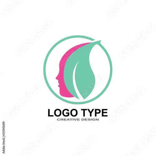 beauty salon logo design icon template