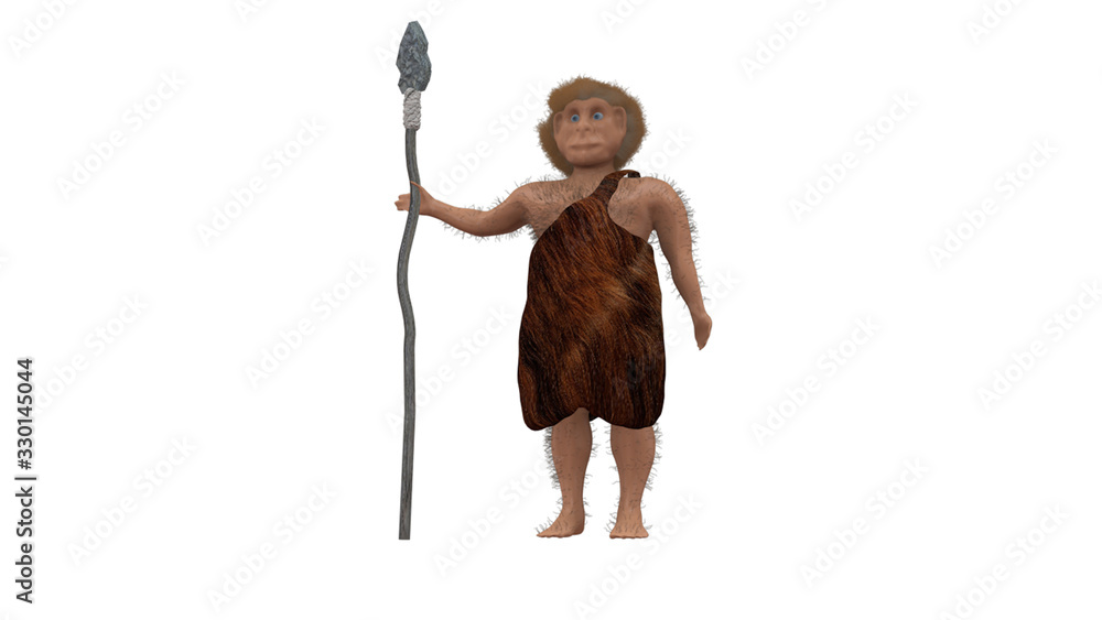 Neanderthal men, 3d render, 3d illustration Stock Illustration | Adobe ...