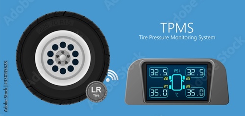 Wireless Car Digital Pressure Tyre Gauge Monitoring TPMS system