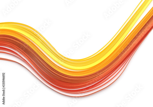 Abstract gradient rainbow color wave curl strip paper background.
